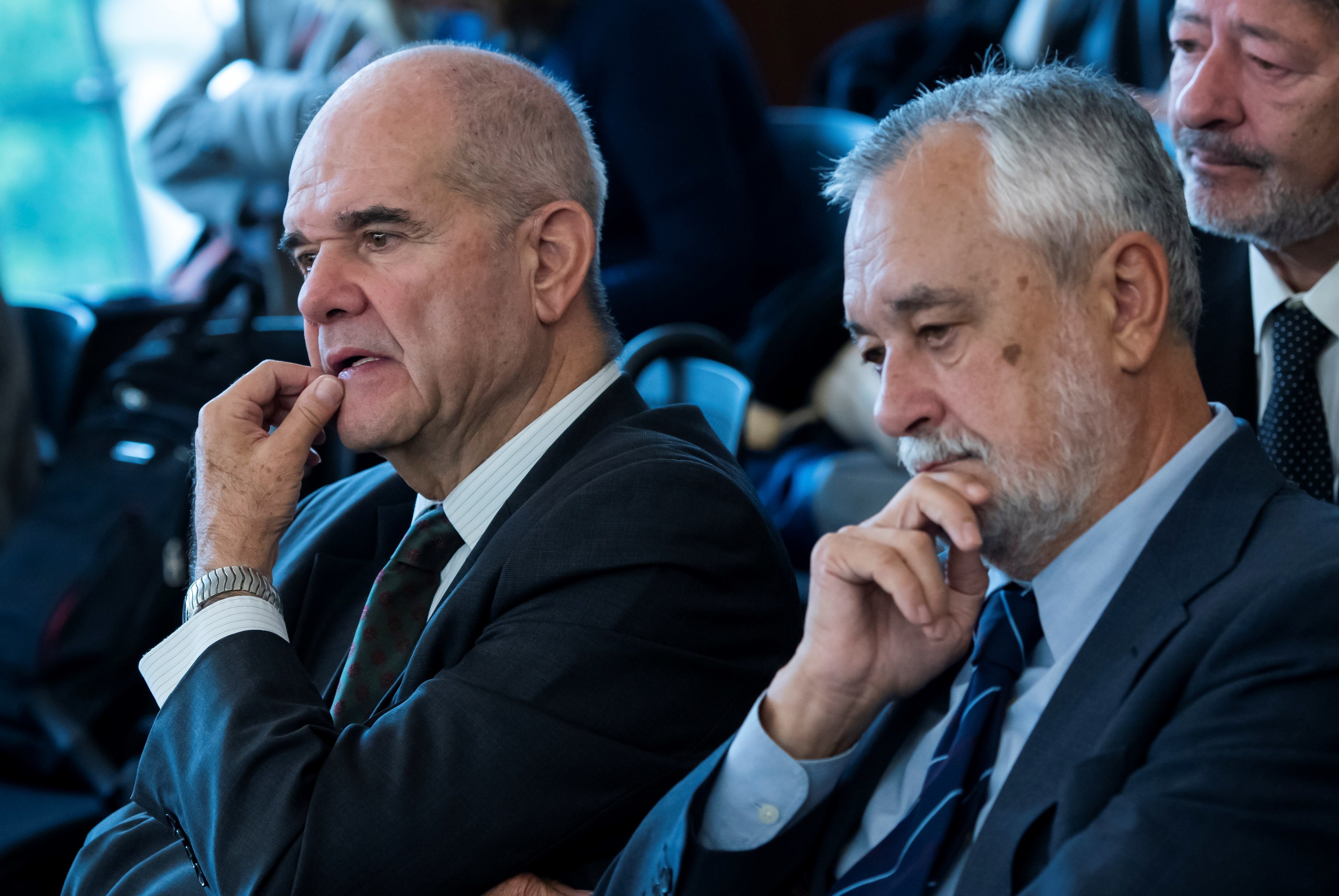 Los ex presidentes de la Junta de Andaluca Manuel Chaves y Jos Antonio Grin, en el juicio de los ERE.